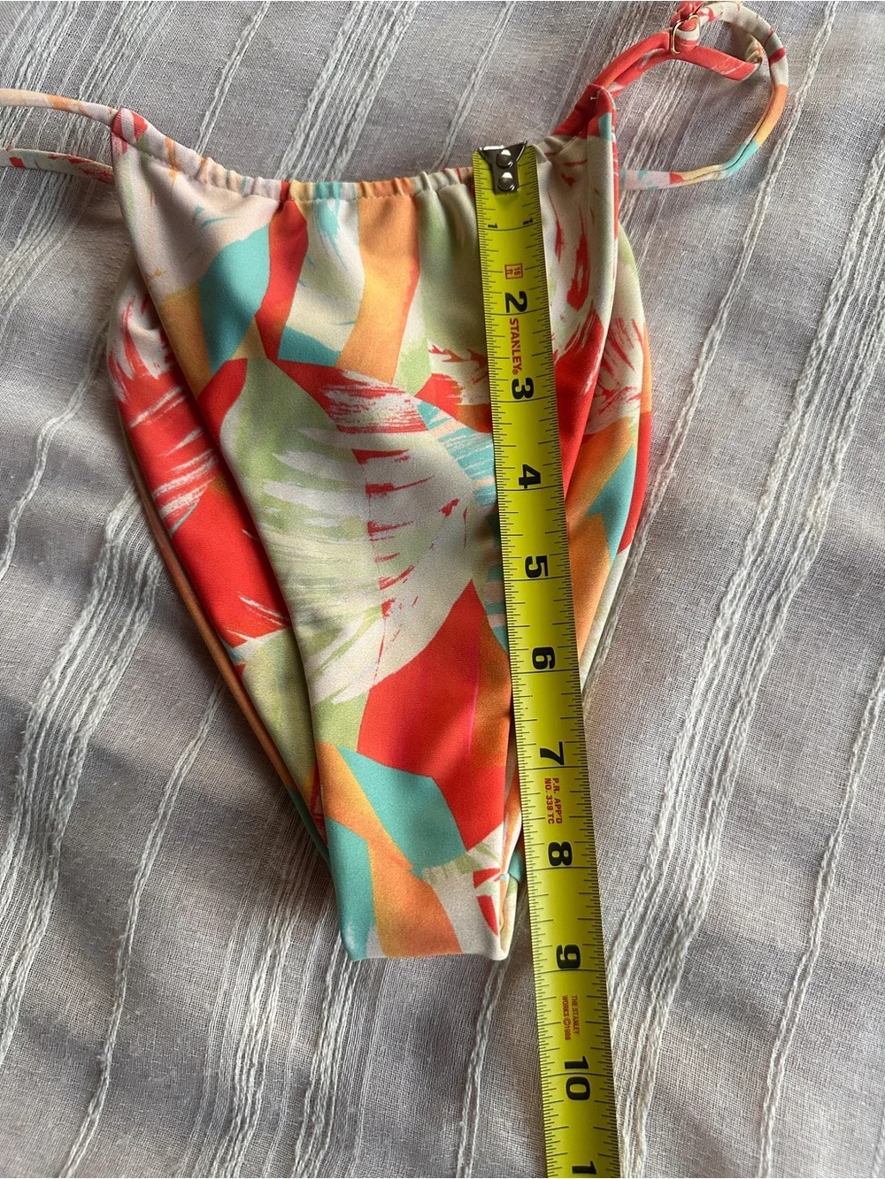 SKATIE Ella String Bikini Set Tropical Palm Cheeky Two Piece Swimsuit | S
